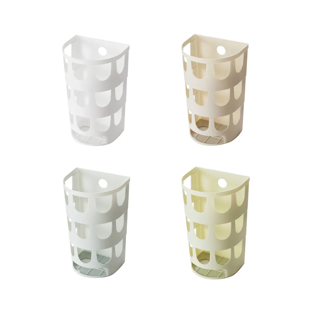

Wall-mounted Garbage Bags Tray Storage Box Multipurpose Plastic Bags Holder Rack Kitchen Tableware Sundries Organizer