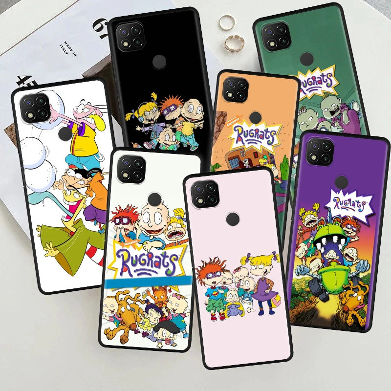 

Cover Case for Xiaomi Redmi 9C 10C 9A 9 9T 10 6A 6 7A 7 8A 8 Full Japan Style Coque Cell Soft Phone Shell Bag Cartoon Rugrat