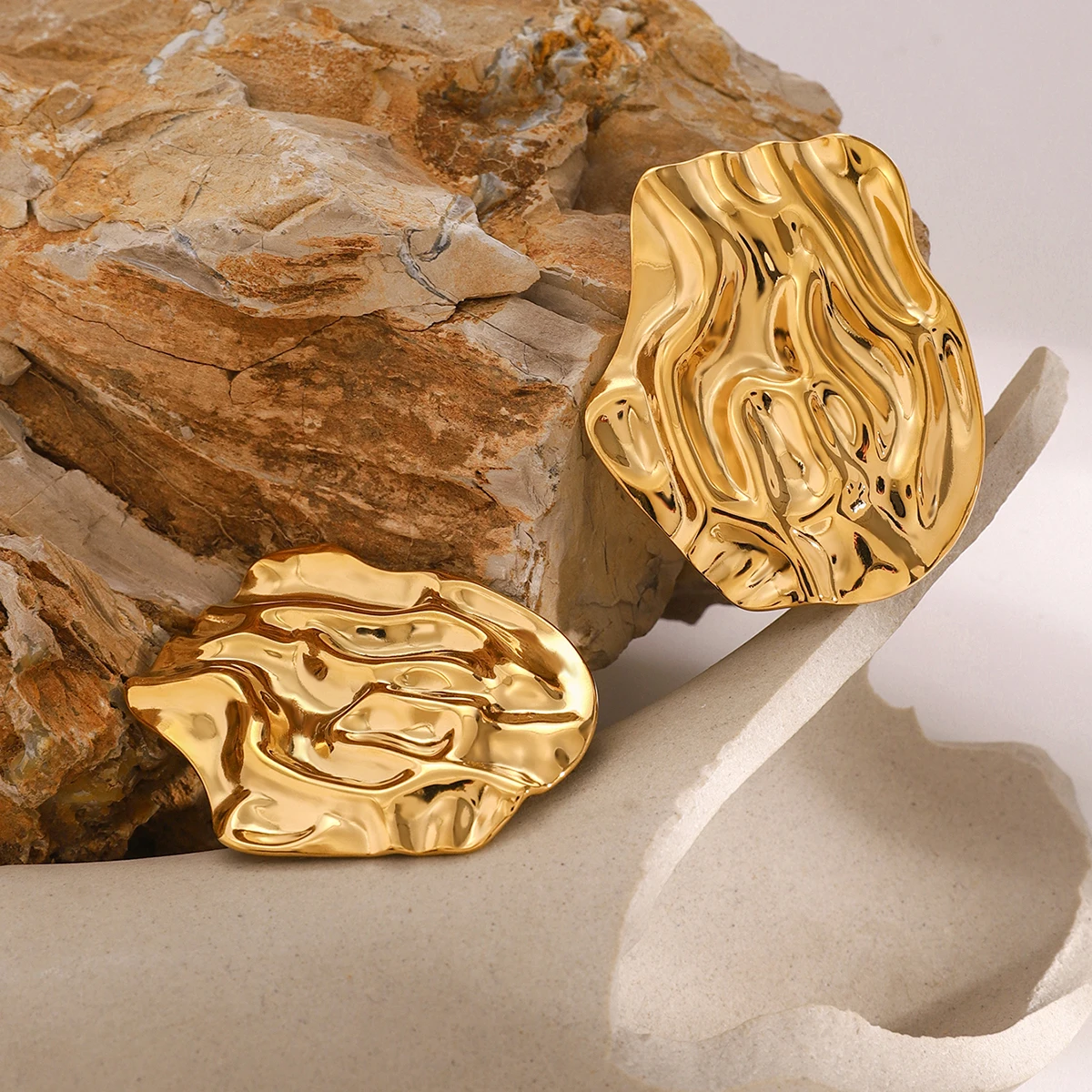 Женские Модные Серьги-гвоздики С Уникальным Текстурированным Дизайном