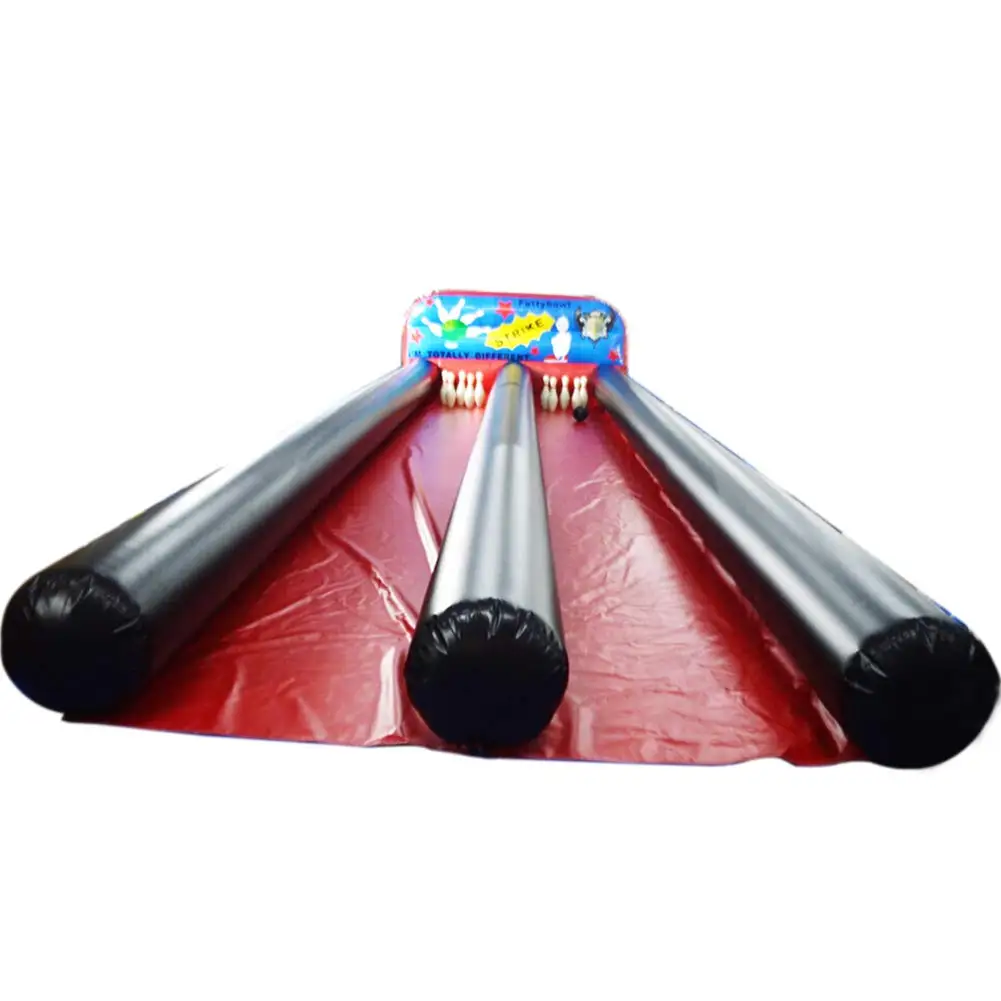 

SAYOK 32.8ft PVC Inflatable Bowling Alley Bowling Lane Bowling Slide Set with Inflatable Bowling Ball and Pins for Kids/Adults