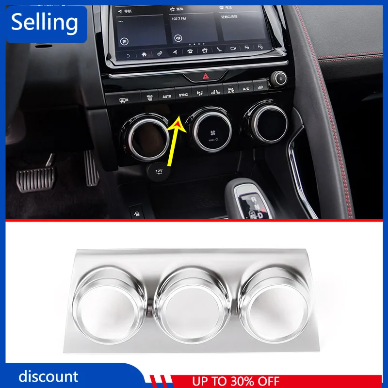 

1 Pcs ABS Air Conditioning Adjustment Display Decorative Frame Trim For Jaguar E-PACE E PACE 2018 2019 Car fast ship