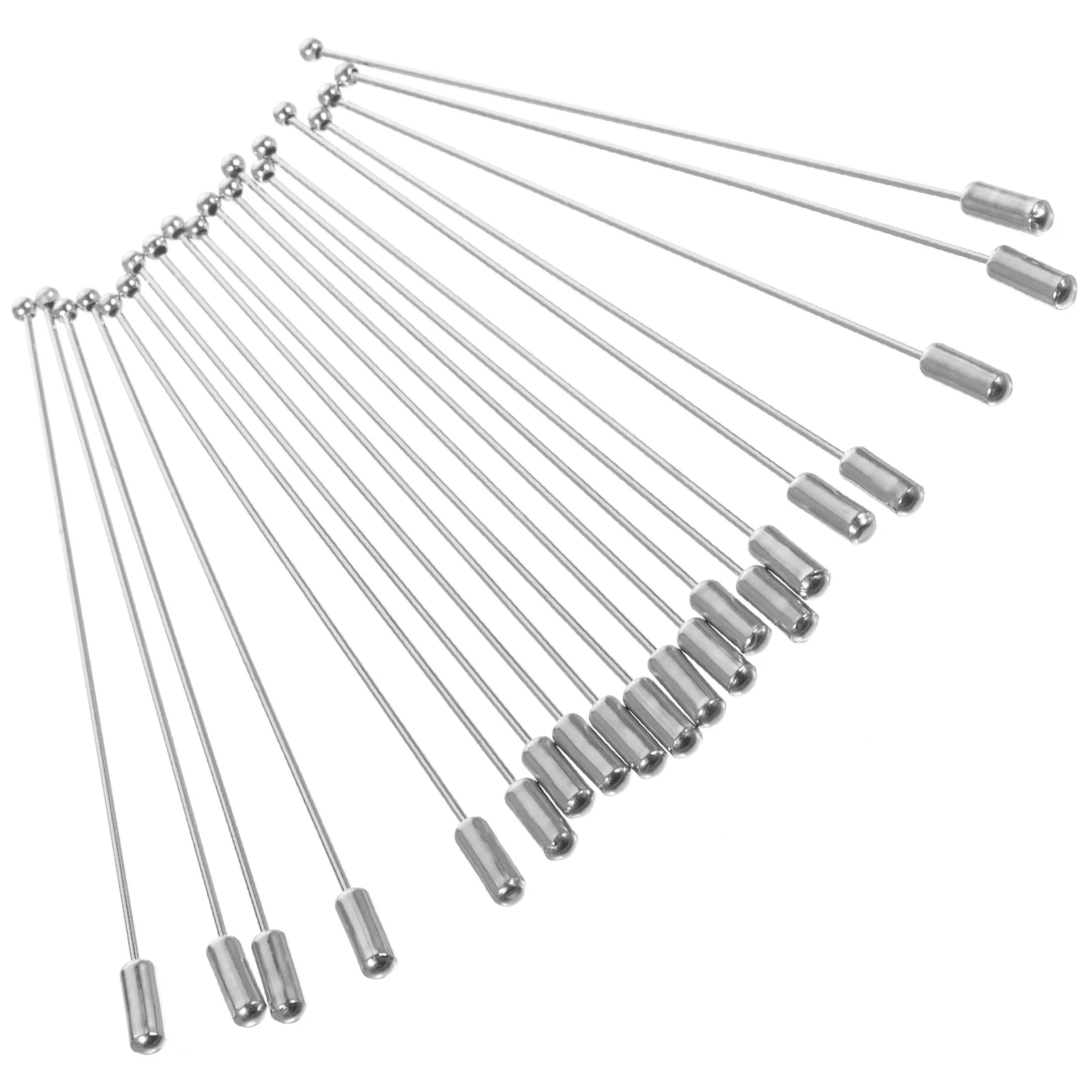 

20pcs 90MM Ball Pin Sticks Metal Corsage Pin Simple Brooch Stick with Clutches for Jewelry Making Craft DIY Costume