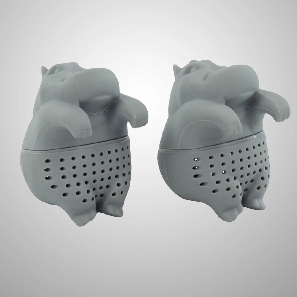 

Tea Loose Infuser Steeperstrainer Diffuser Silicone Leafstrainers Filteranimal Infusers Set Hippocute Filters Reusable Coffee