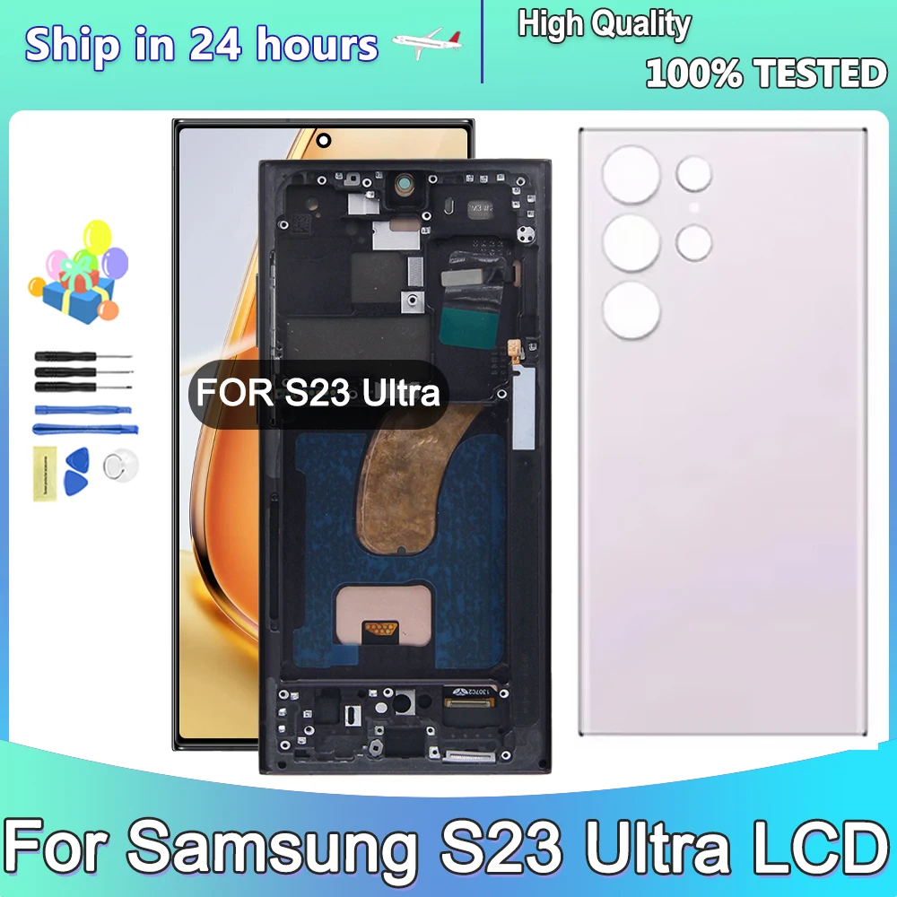 TFT для Samsung S23 Ultra S918 SM-S918B SM-S918U ЖК-дисплей с цифровым преобразователем сенсорного