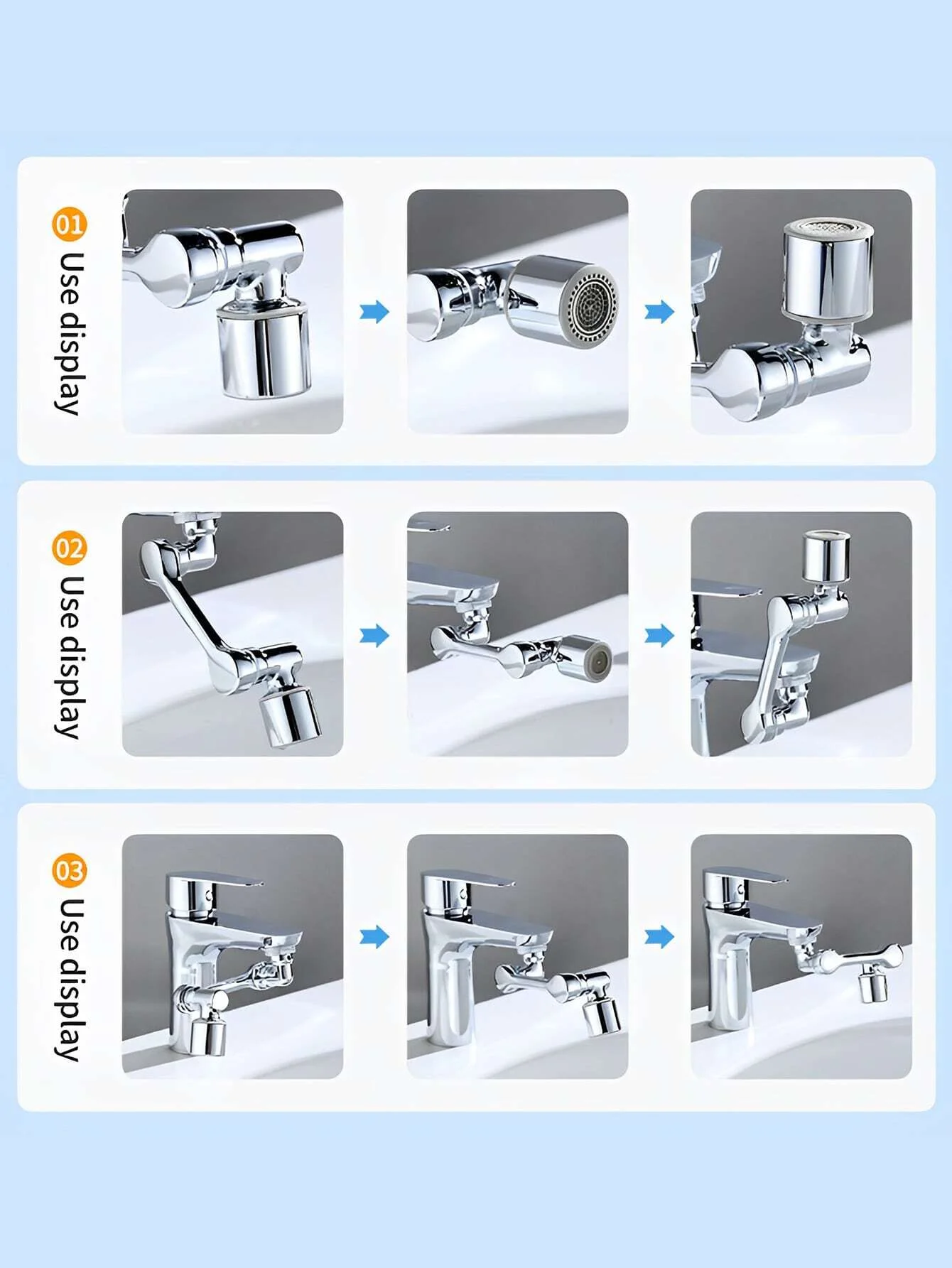 Насадка для крана вращающаяся на 1080 ° 22/24 мм