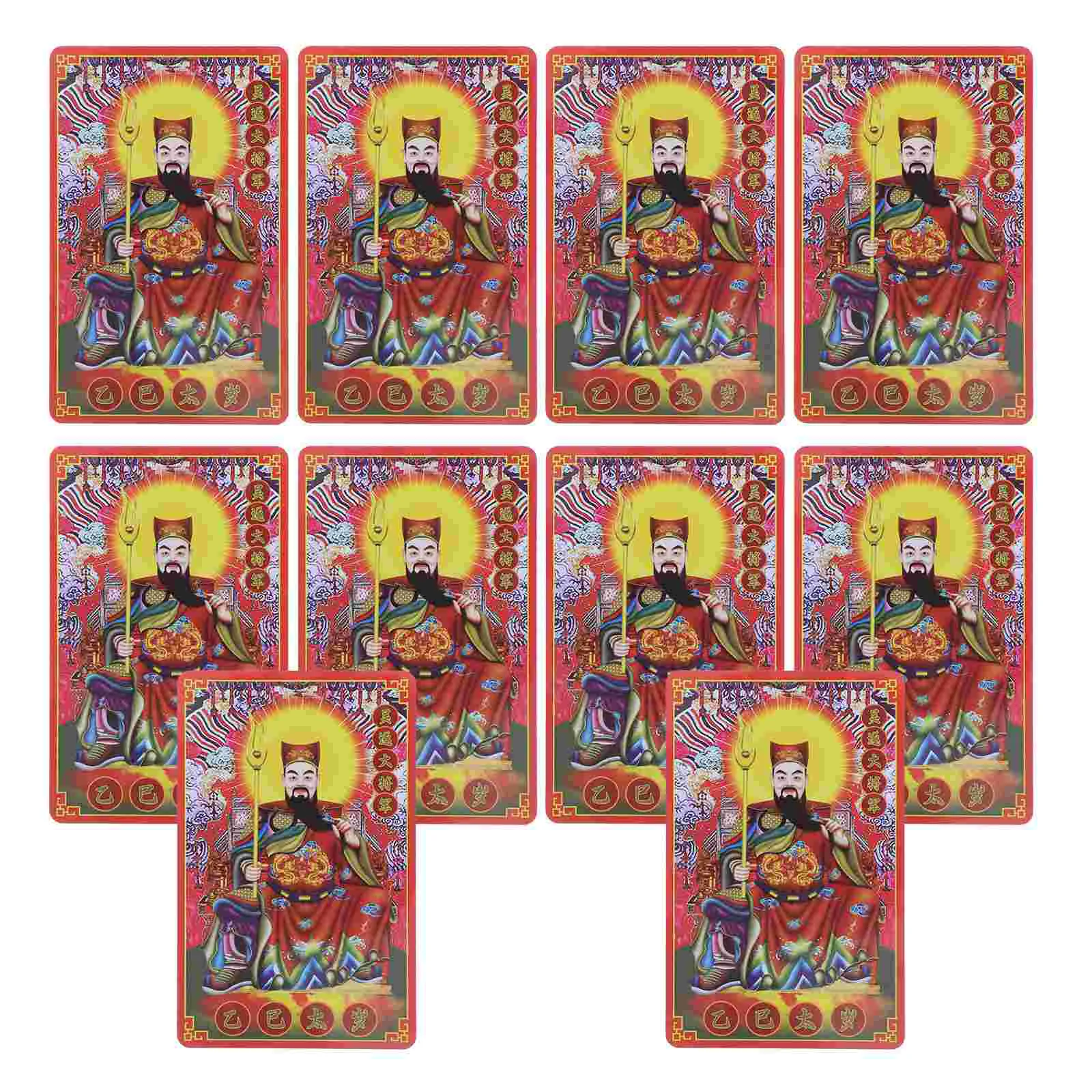 10 шт. амулеты Year of Tai Sui и змеи в китайском стиле карта удачи ПВХ защитные карты