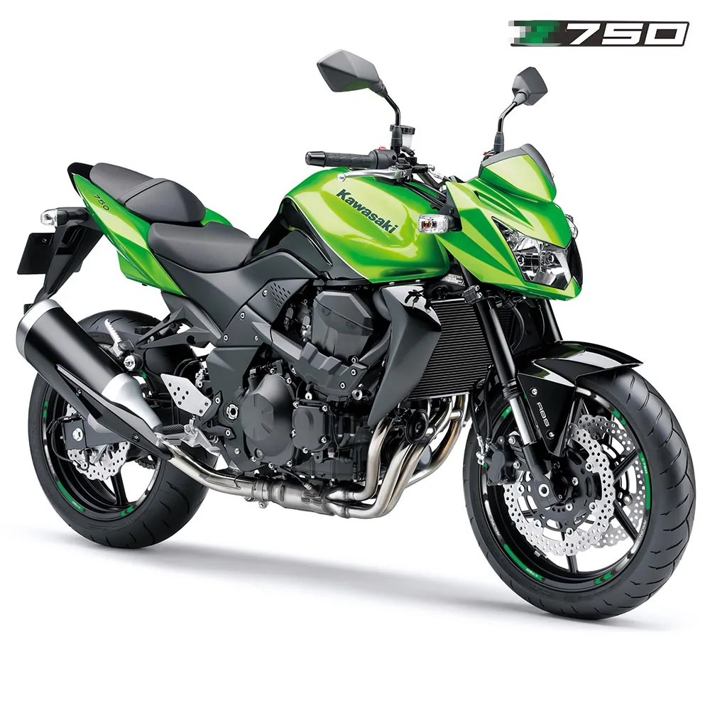 

For ALL Kawasaki Z750 z 750 17inch Motorcycle Accessories Sticker Wheel Hub Reflective Stripe Rim Tire Waterproof Decals Set