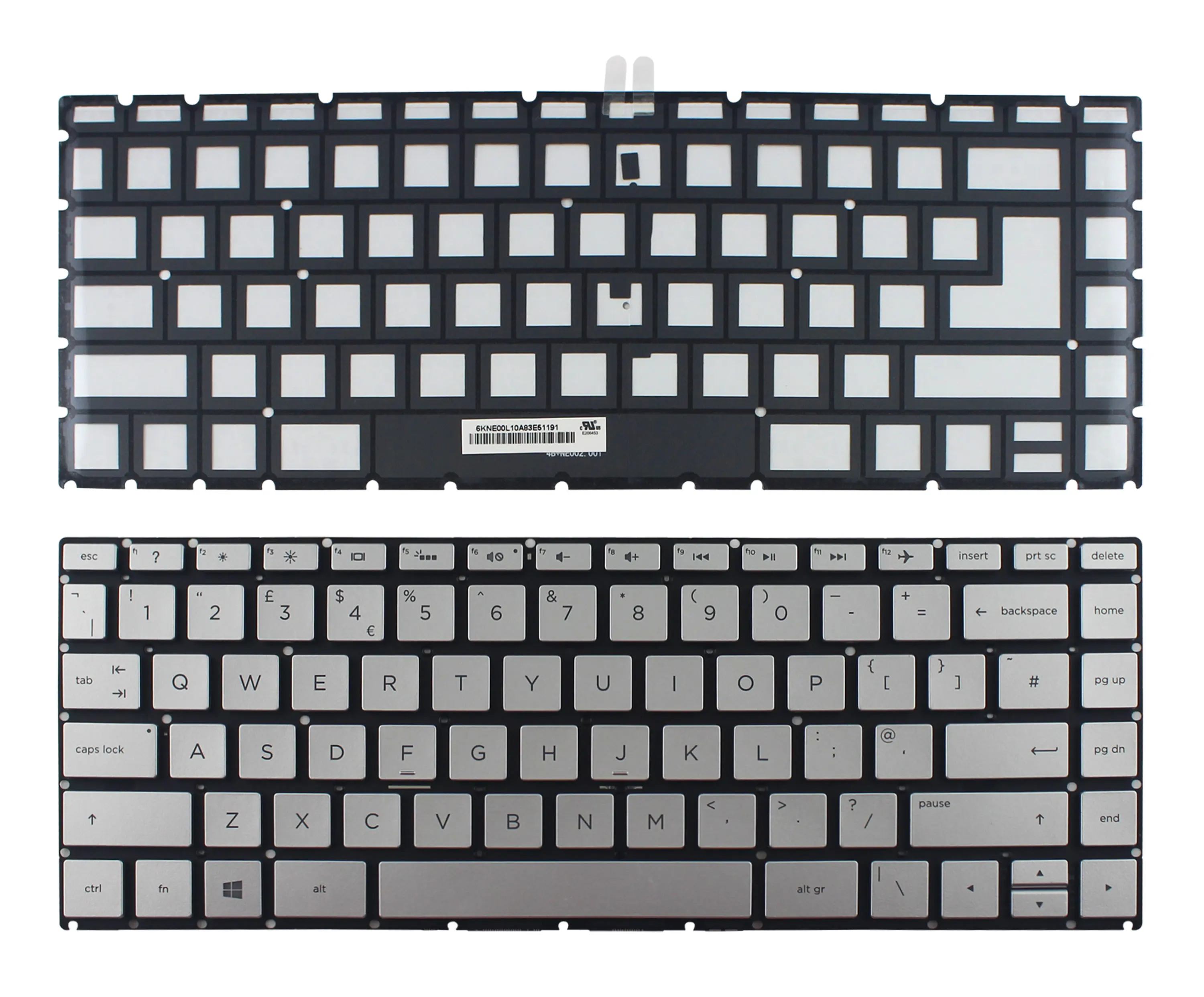 LARHON новая Серебристая клавиатура с подсветкой для HP 14-bp000 14-bp100 14-bs000 14-bs100 14-bs500 14-bw000