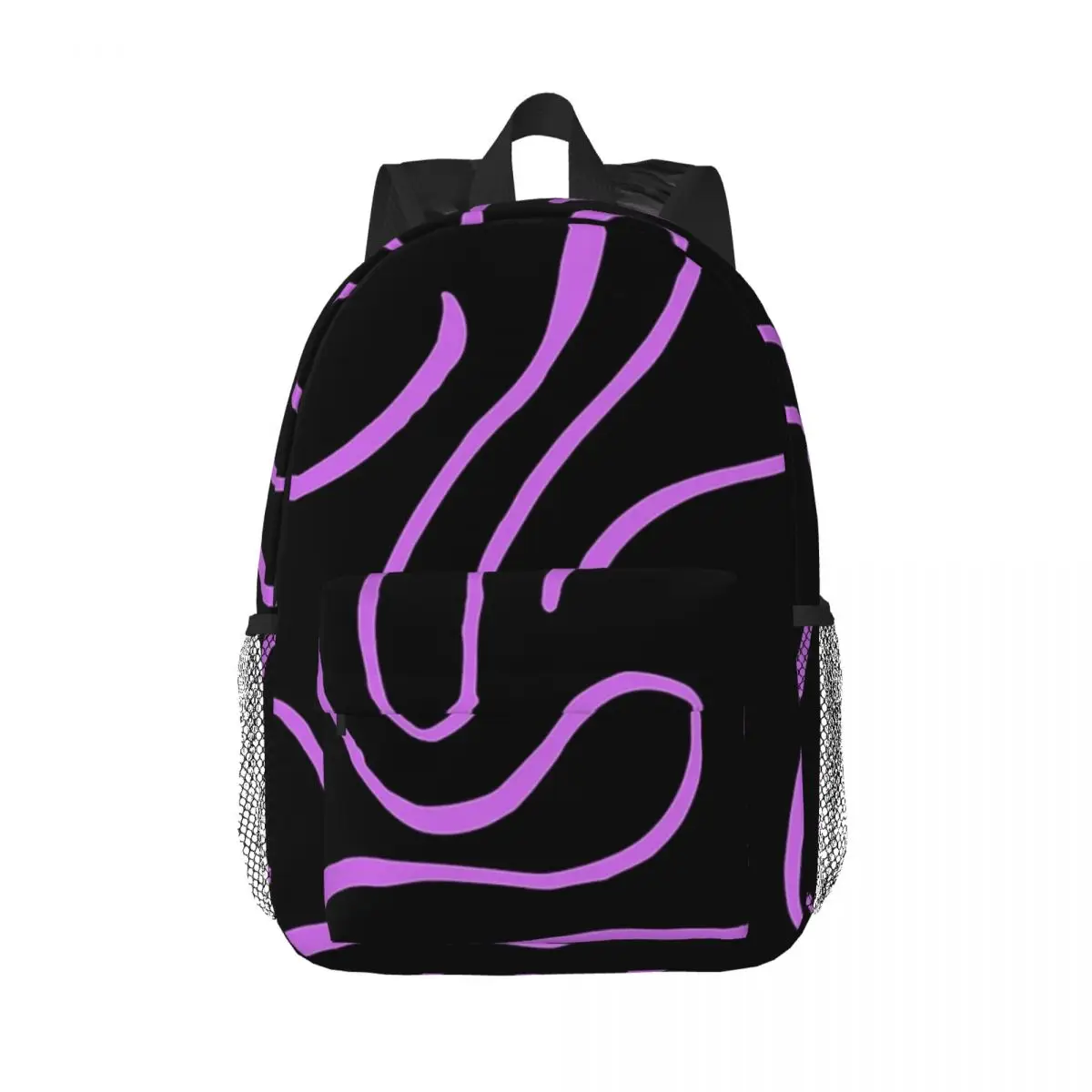 

Темно-фиолетовый рюкзак с белым узором для мальчиков и девочек, сумка для книг, детские школьные сумки с мультипликационным рисунком, рюкзак для ноутбука, сумка на плечо, большая емкость