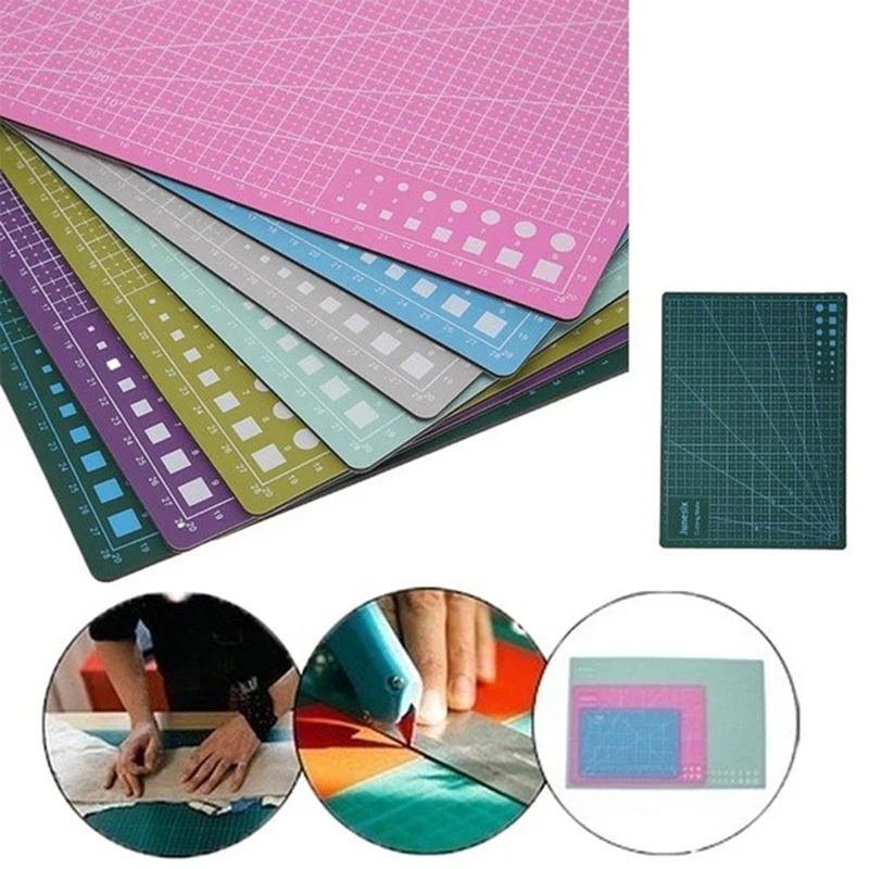 

Professional Self-Healing, Double-Sided PVC Cutting Mat, Rotary Blade Compatible, Hammer,Hole Punches Leather Tool Set Sewing A3