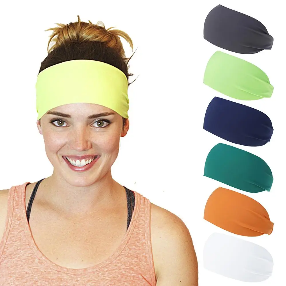 

Sports Headband for Men Women Running, Yoga, Fitness Hair Bands - Unisex Non Slip Stretchy Moisture Wicking Hairband Sweatbands