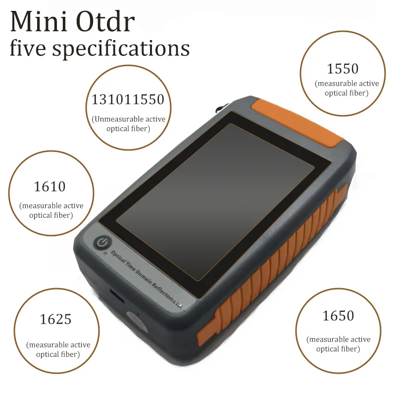 Фото Мини-OTDR Активный оптоволоконный рефлектометр 1550 нм и VFL OLS OPM EventMap 20 дБ 60/80 кмMini Otdr №5