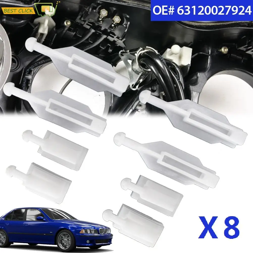 

8 шт. OE #63120027924 комплект для ремонта рефлектора автомобильной фары для BMW 5 серии E39 2000 2001 2002 2003 Замена автомобиля