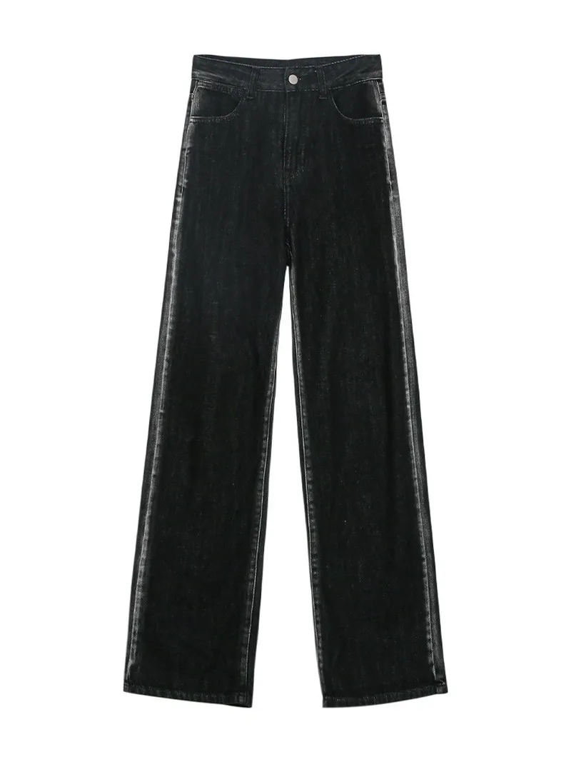 Fashion Korean Style Jeans Women's High Waist Loose  Autumn and Winter New Style Korean Style Loose Denim Straight Pants Trend