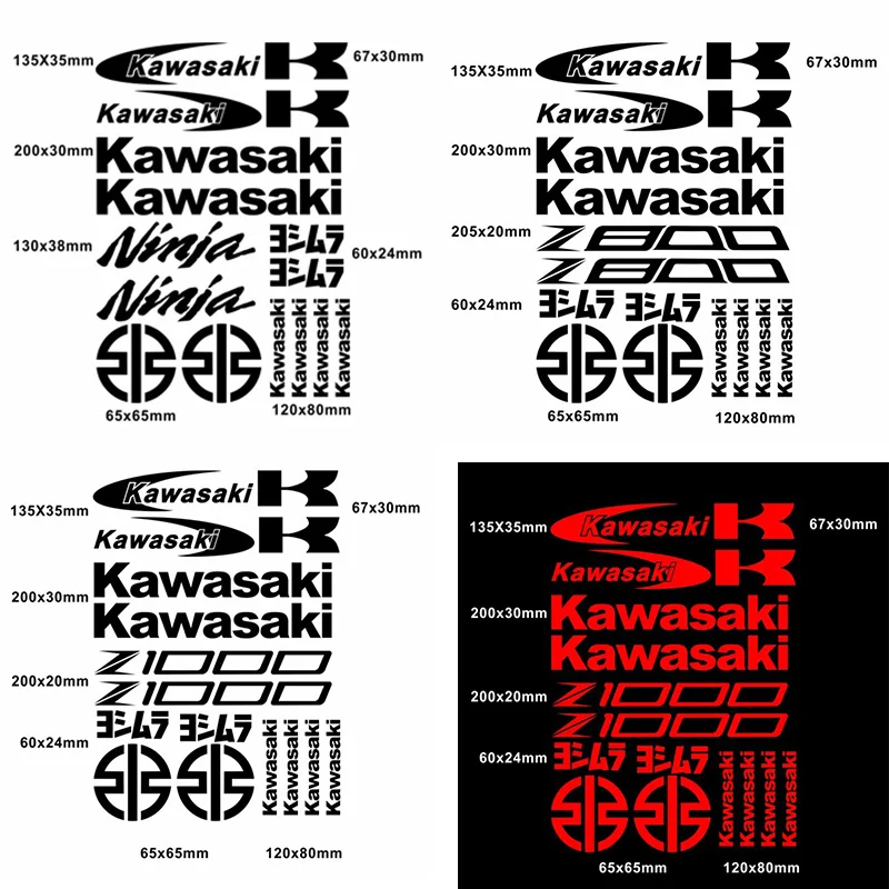 

Reflective Kawasaki Stickers Motorcycle Decals Logo Accessories For Kawasaki z800 z1000 z900 z750 z650 Ninja 650 400 z400 Versys