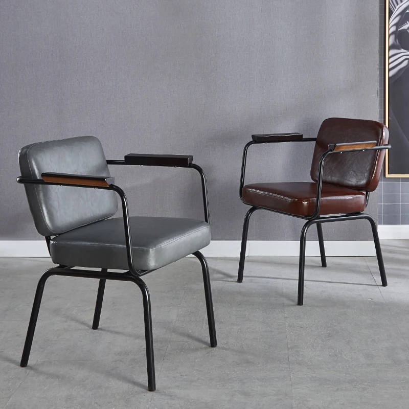 

Custom-made industrial chair American wrought iron coffee bar minimalist designer leisure loft chair creative retro dining chair