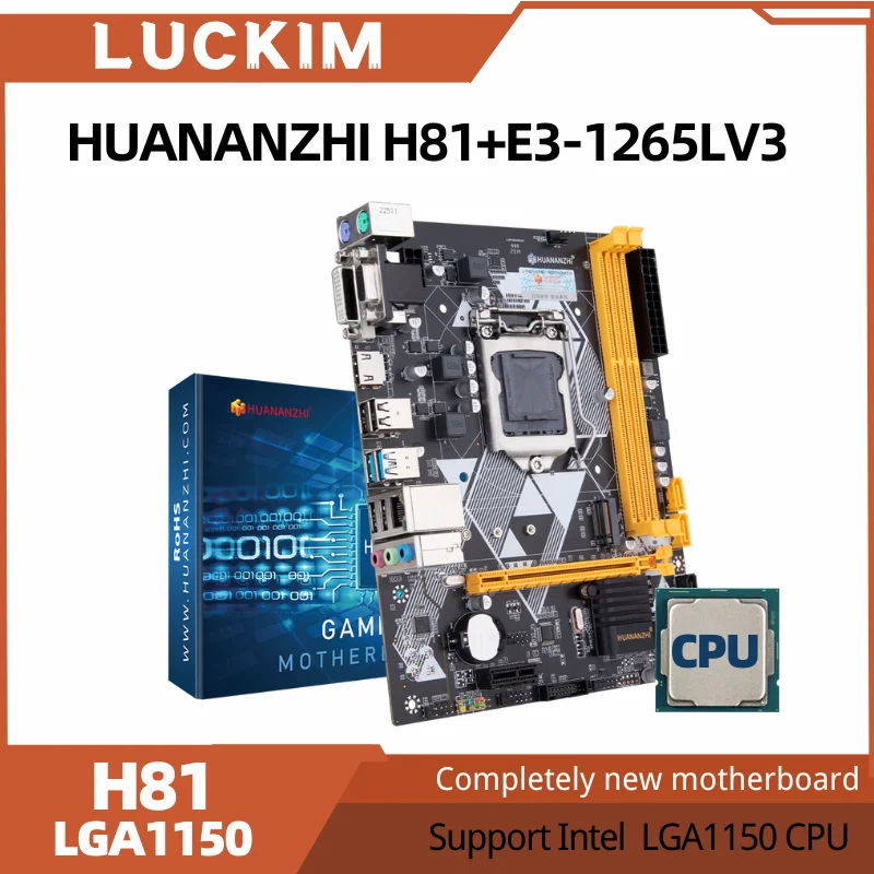 HUANANZHI H81 + E3-1265LV 3 Поддержка Intel LGA1150 2 x DDR3 слот памяти макс. 16 Гб