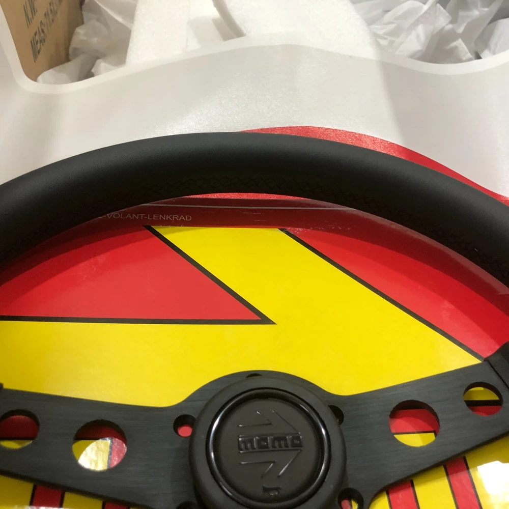 14-дюймовый гоночный руль MOMO Prototipo Drift Car Rally JDM кожаный Volantes для VW HONDA TOYOTA BMW