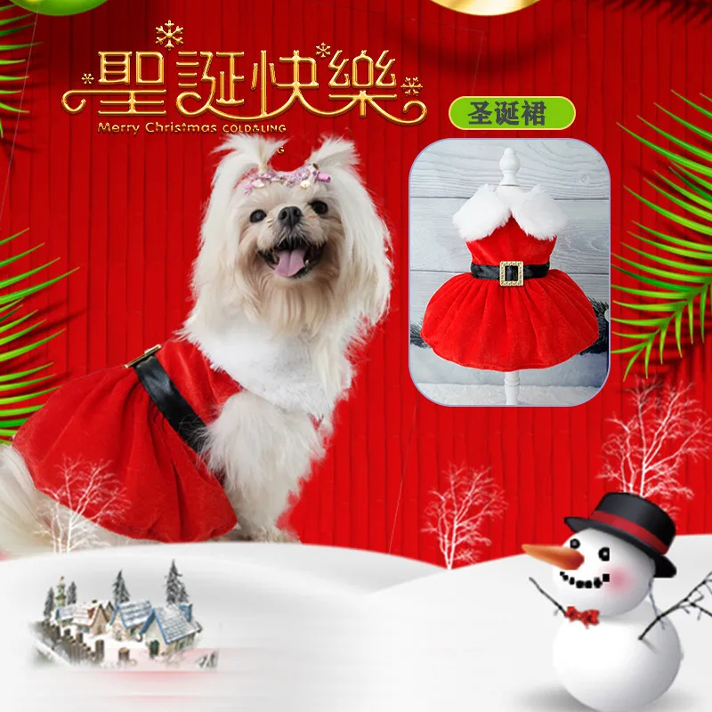 

Pet Clothes Christmas Clothes Santa Claus Classic Dog Christmas Dress Winter New Year Holiday