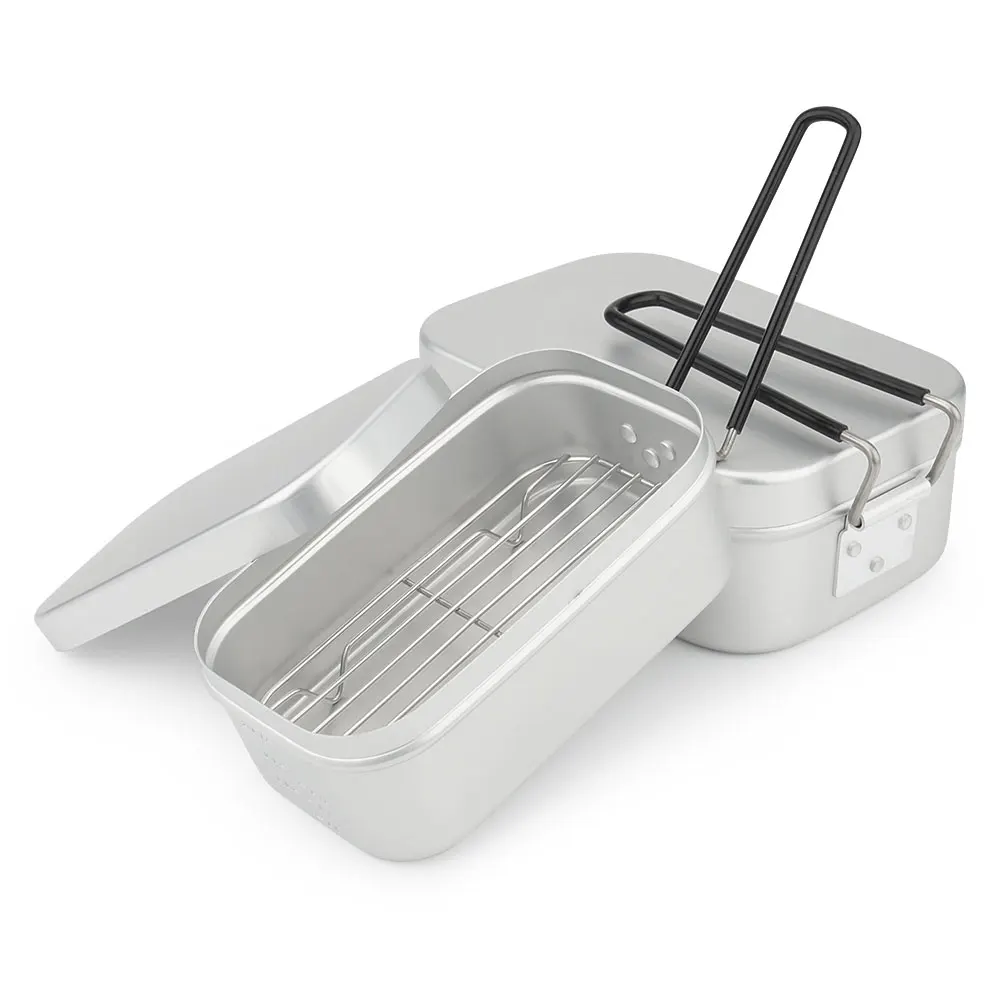 

Aluminum Lunch Box Travel Camping Picnic Dinner Box Big Mini Large Size Outdoor Tableware Stove Set