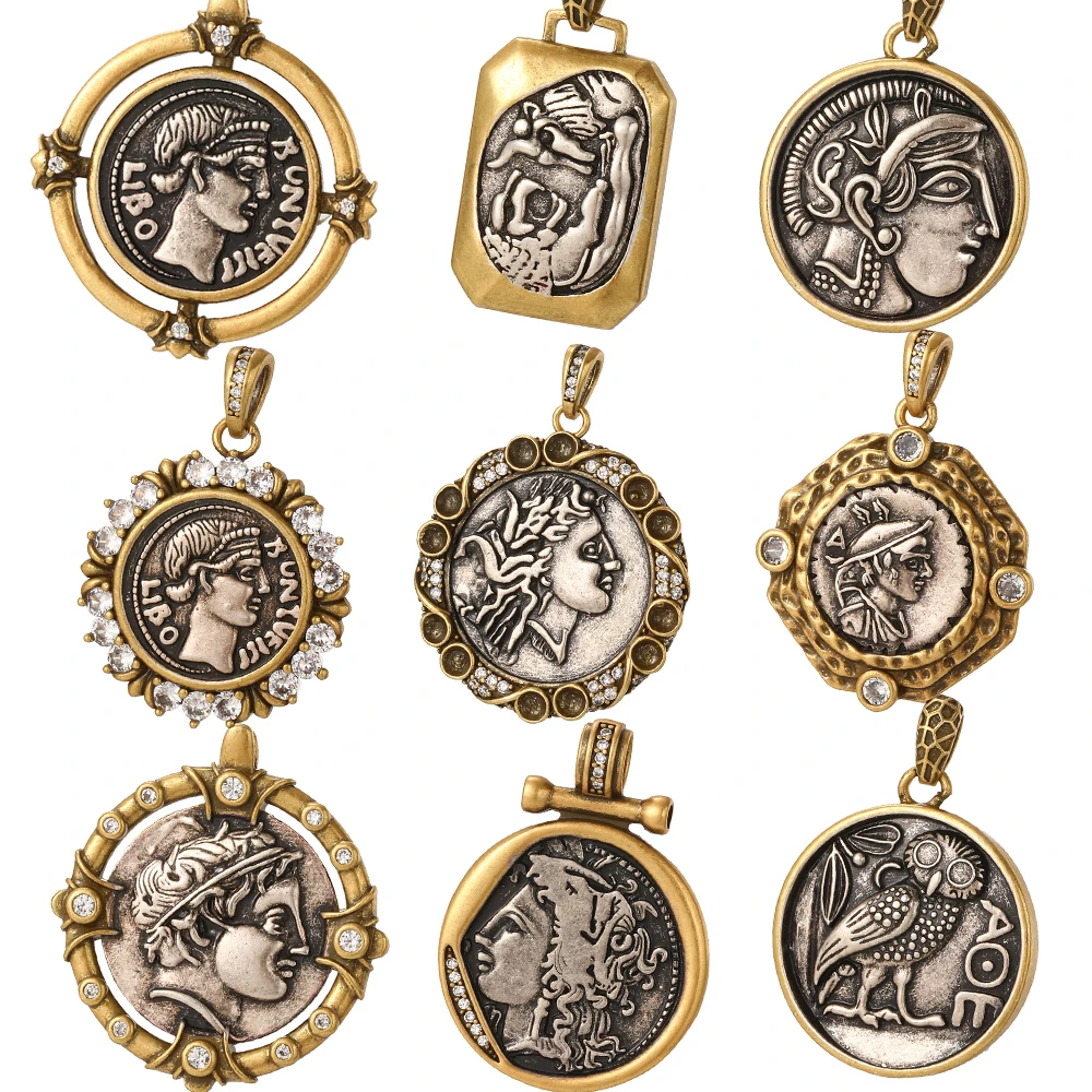 Древний греческий кулон Король и королева DIY браслет ожерелье серьги