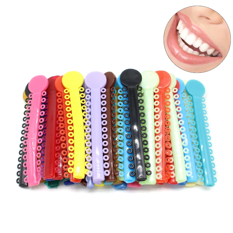 

1040PCS/40 Sticks Dental Orthodontic Elastic Ligature Ties Rubber Bands for Brackets Braces Tooth Dentist Tools