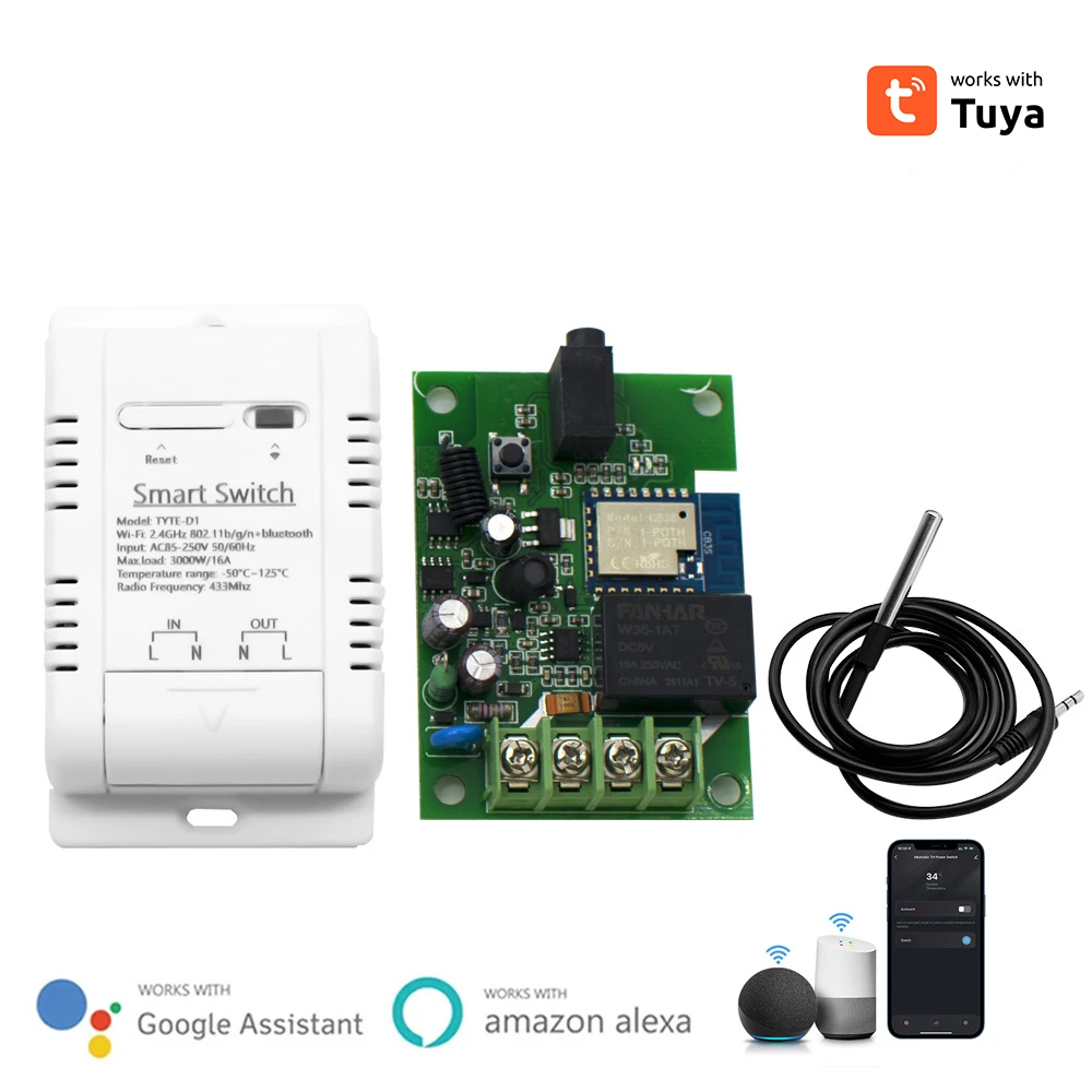 Умный переключатель температуры с Wi-Fi 16 А