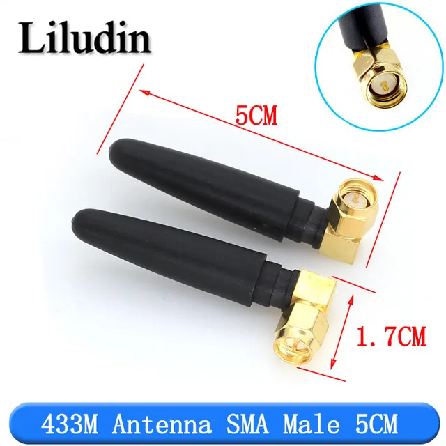 2 шт./лот 433 МГц Антенна 3dBi SMA Штекерный разъем направленная антенна м