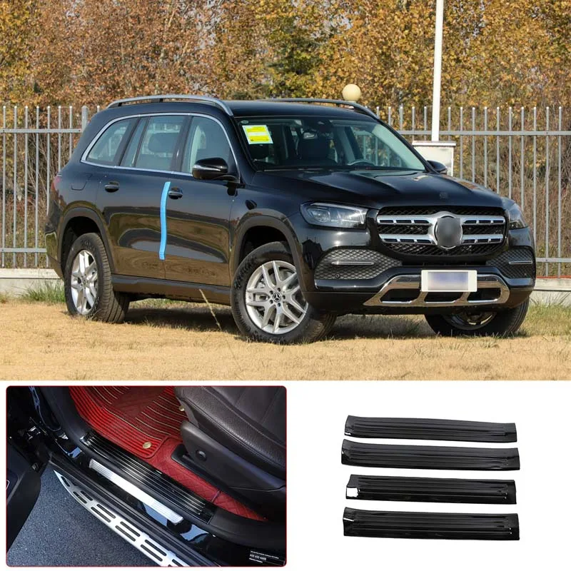 

4-piece set For Mercedes-Benz GLS 2020-2022 car styling built-in threshold bar stainless steel car modification accessories
