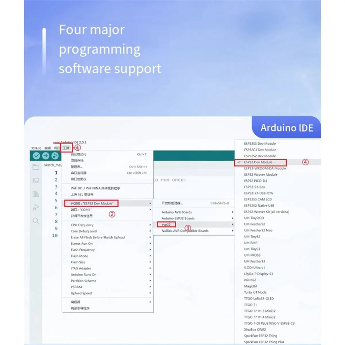 Фото Плата для разработки DevKit V2.0 с поддержкой WiFi и Bluetooth, совместимая с беспроводным модулем Xiaozhi AI Voice №2