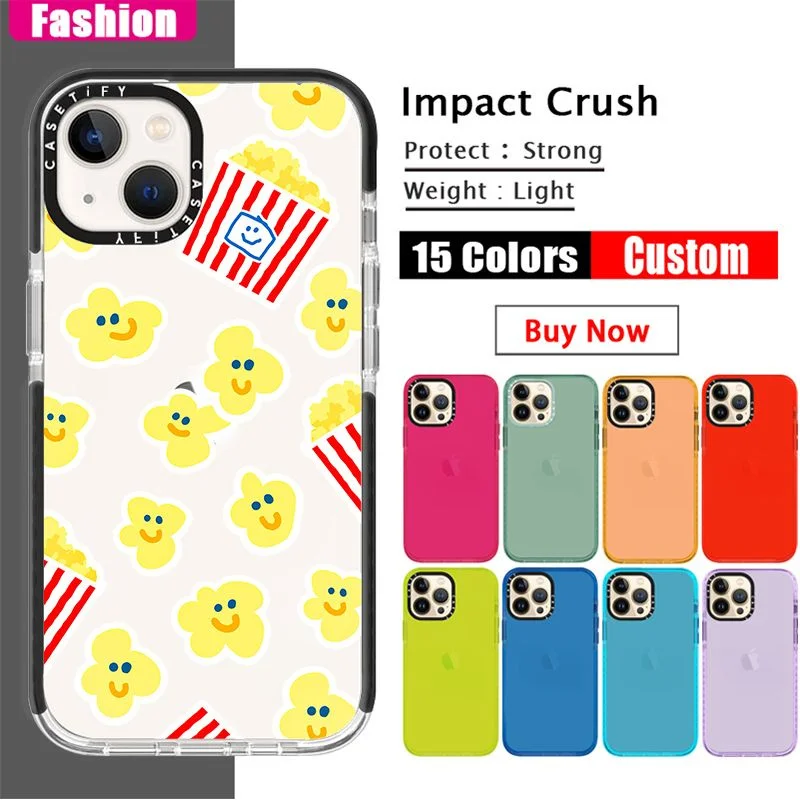 

Чехлы CASETIFY из ТПУ с изображением попкорна для iPhone 13 12 11 14 Pro Max XR XS Max 14 Plus, мягкий прозрачный чехол с защитой от падения для леди и девушек D0428