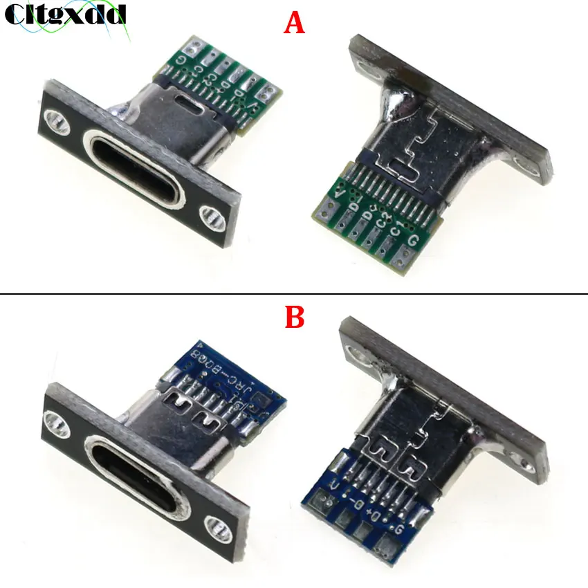 

1pcs USB 3.1 Type C Connector 12/24 Pin 12P 24P Female Socket Data Charging Port Type-C Plug-in Test Board With PCB Board
