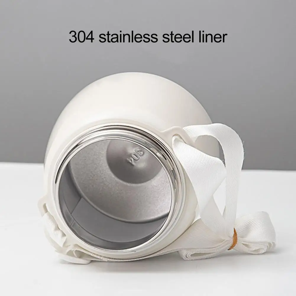 

Insulated Bottle Anti-fall Portable Crossbody Strap Flip Top Lid Big Belly Cup for Outdoor Straw Cup Straw Cup