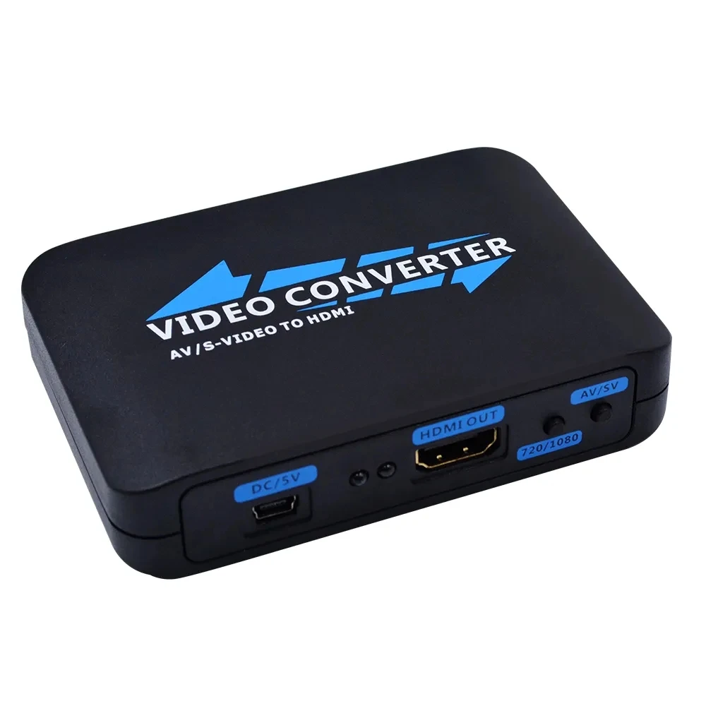 1080P AV CVBS RCA/S-видео к HDMI преобразователь видео аудио концентратор адаптер HDTV