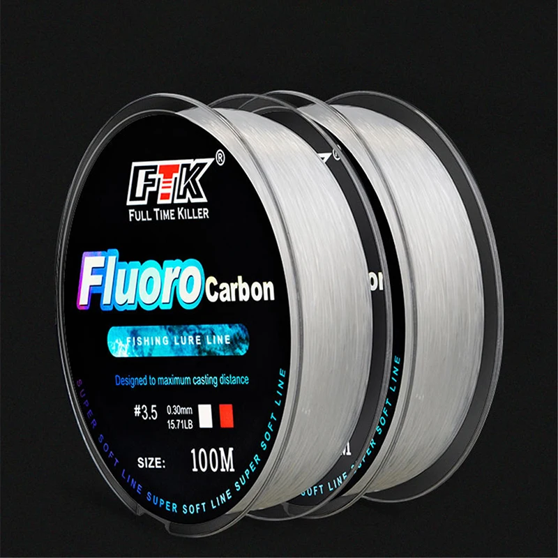 

100m Nylon Fishing Line Super Strong Fluorocarbon Coating Wear Resistant Bite 100m Nylon Fishing Line Hand Pole Fishing Line &T8