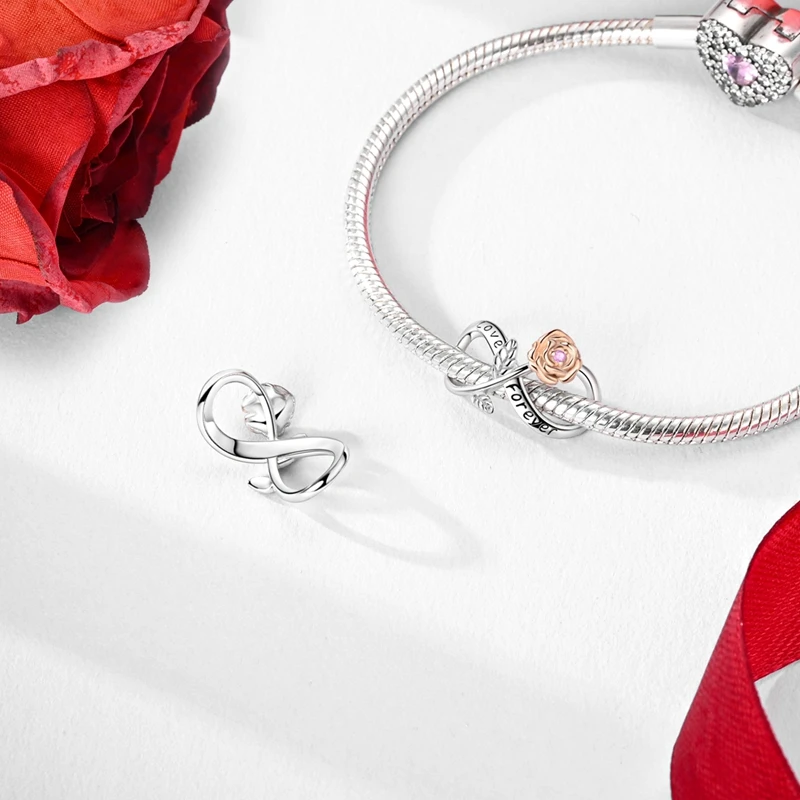 Стерлингового серебра 925 пробы Love Bee Firefly Rose Flower