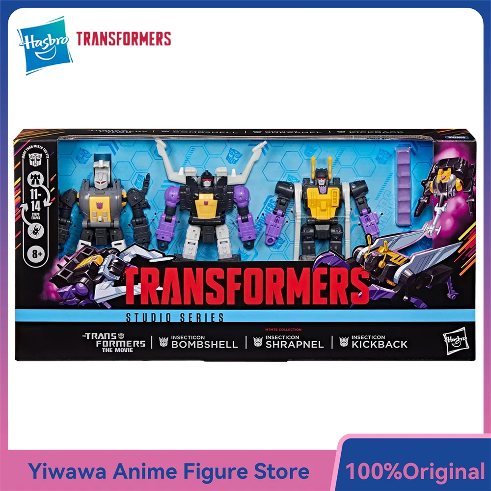 Фото В наличии: Коллекция Hasbro Transformers Studio Series SS86 The Movie MTMTE — набор из 3 фигурок Insecticon Bombshell, Shrapnel и Kickback. №1