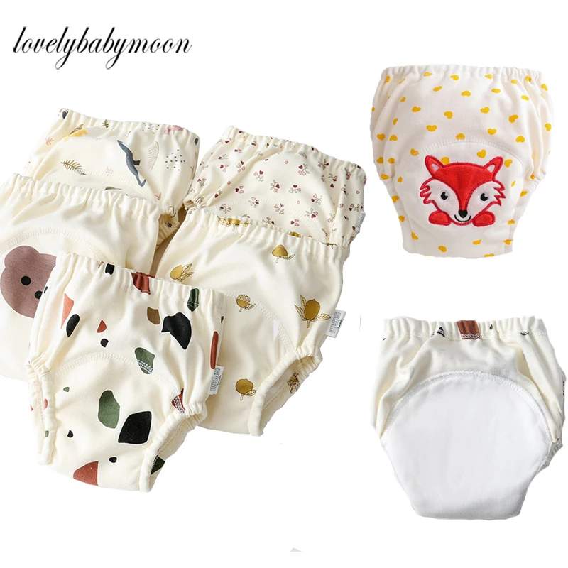 

Baby Animal Flower Baby Shorts Diaper Pant Training Pants Cotton Gauze Diaper Pocket Diaper Pants Reusable Diapers Diaper Pail