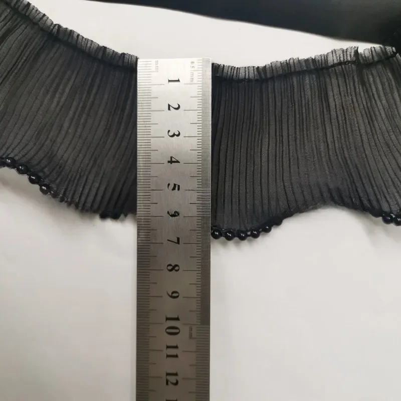 6 5 см широкое кружево с одним краем жемчуг Сделай Сам Вышивка Аппликация воротник