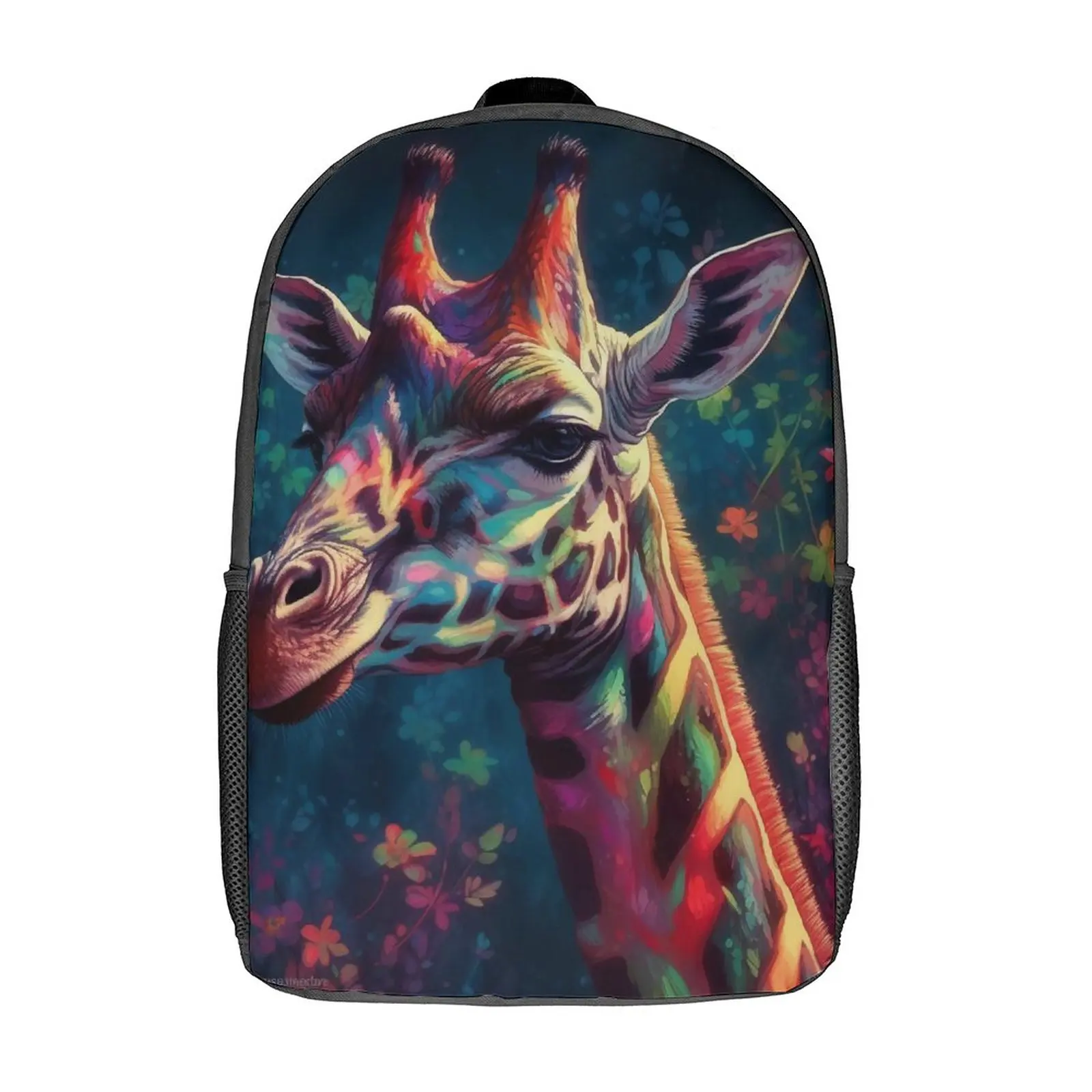 

Giraffe Backpack Neon Colorful Painting Travel Backpacks Student Design Big School Bags Fashion Rucksack