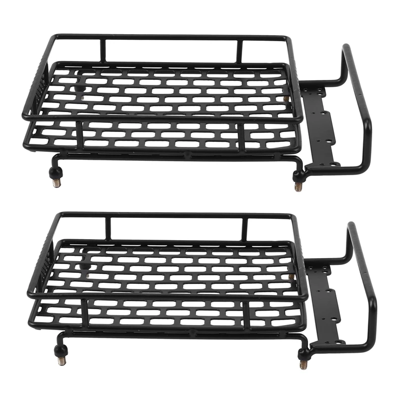 

2X Roof Luggage Rack LED Light Bar For Wrangler Tamiya CC01 Axial SCX10 Aluminum Alloy Luggage Rack Car Roof Rack