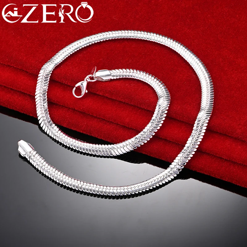 

Ожерелье ALIZERO из стерлингового серебра 925 пробы с цепочкой в виде змеи 8 мм для мужчин, очаровательное Европейское благородное роскошное модное искусственное высококачественное ювелирное изделие в подарок