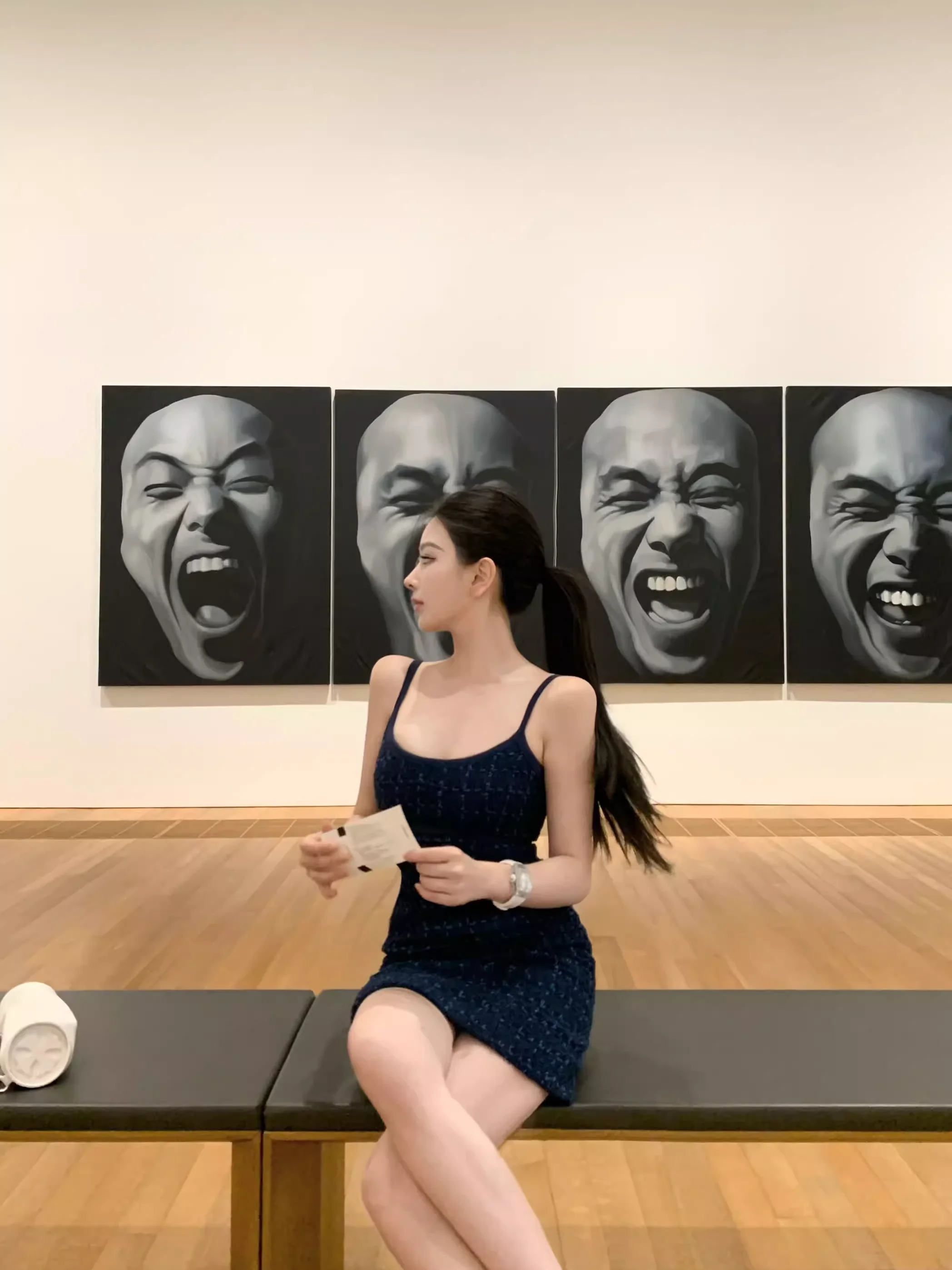 Woppei Элегантное высококачественное платье на бретельках с большим U-образным