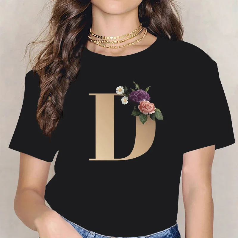 Женская футболка с коротким рукавом и круглым вырезом в стиле Харадзюку