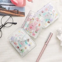 pvc transparent planner for diary journal 3 ring binder covers with inner paper mini loose leaf notebook small notepad