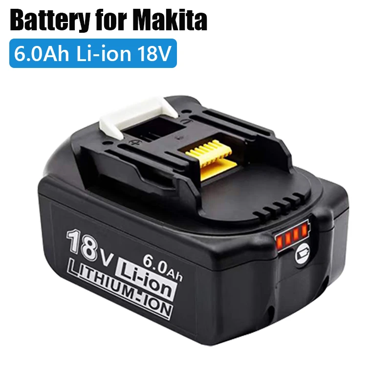 

Original BL1860 Rechargeable Battery 18V 6000mAh Lithium ion for Makita 18v Battery BL1840 BL1850 BL1830 BL1860B LXT 400+Charger