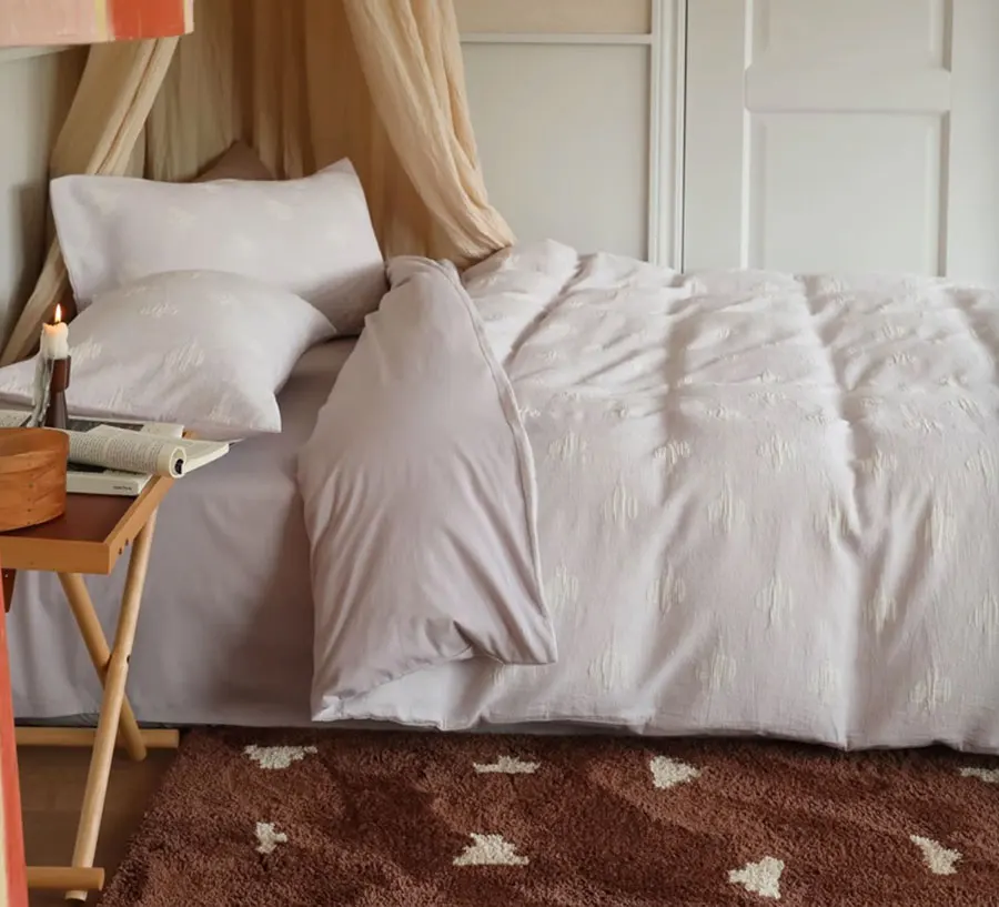 Элегантный романтический комплект постельного белья с птицей и голубой полный