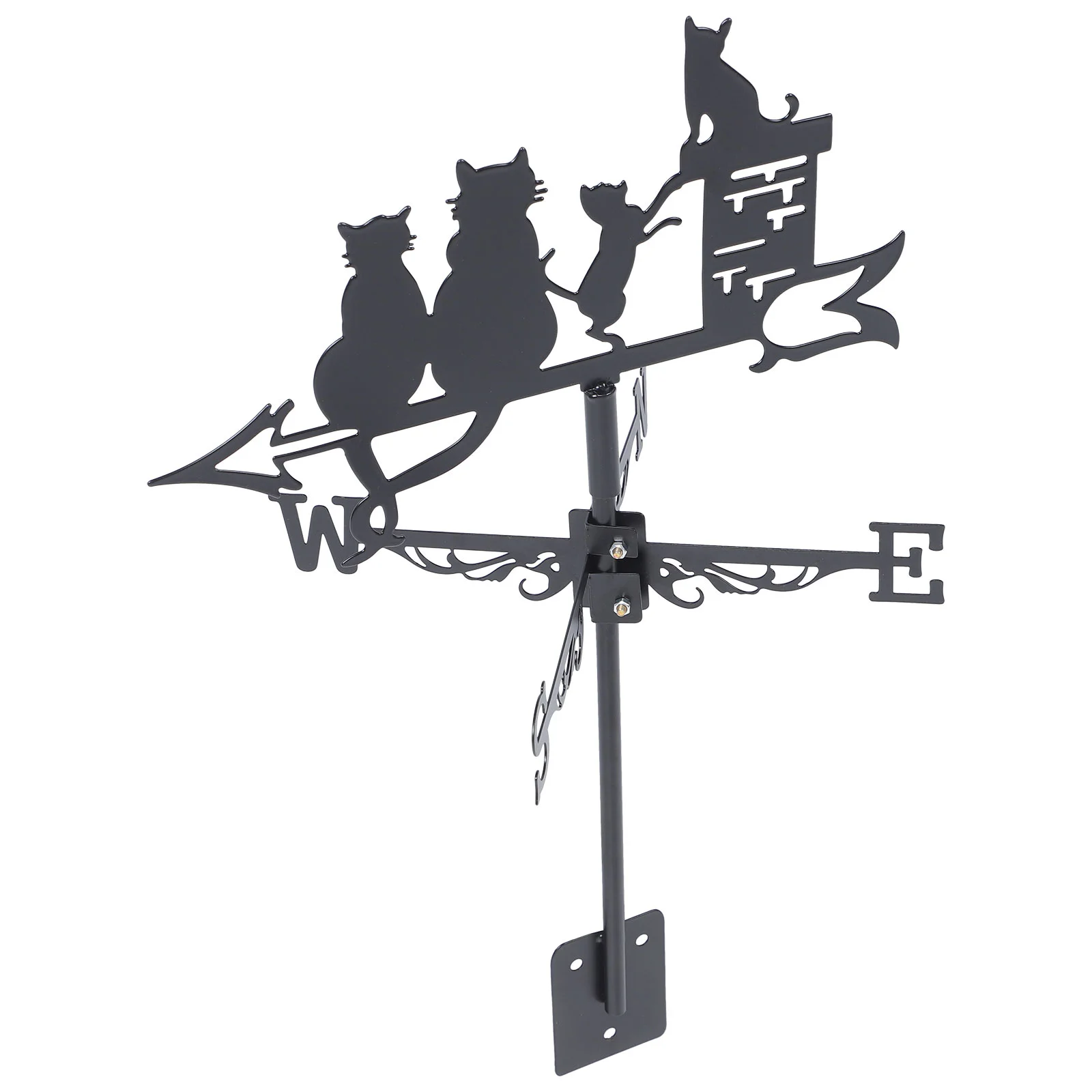 

Decorative Yard Weathervane Ground Insert Ornaments Garden Stainless Steel Wind Direction Indicator