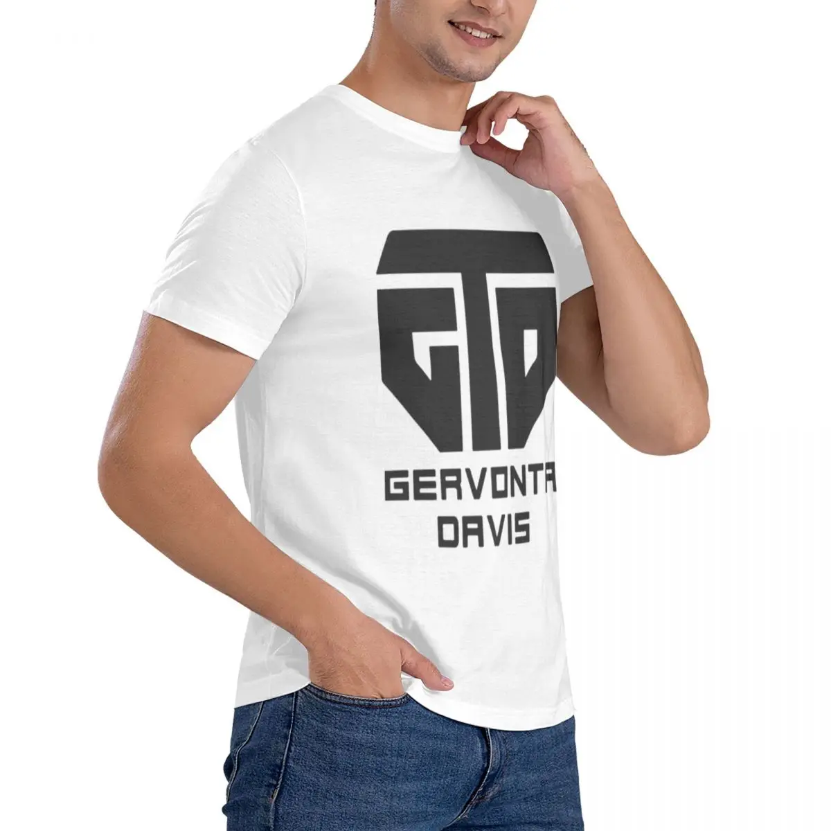 Классная мужская Базовая футболка Gervonta Davis Team Gtd Merch с коротким рукавом