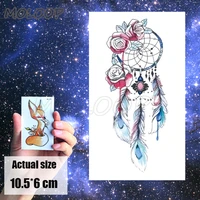 temporary tattoo sticker dream catcher feather color flower little element water transfer temporary fake tatto for kid girl man